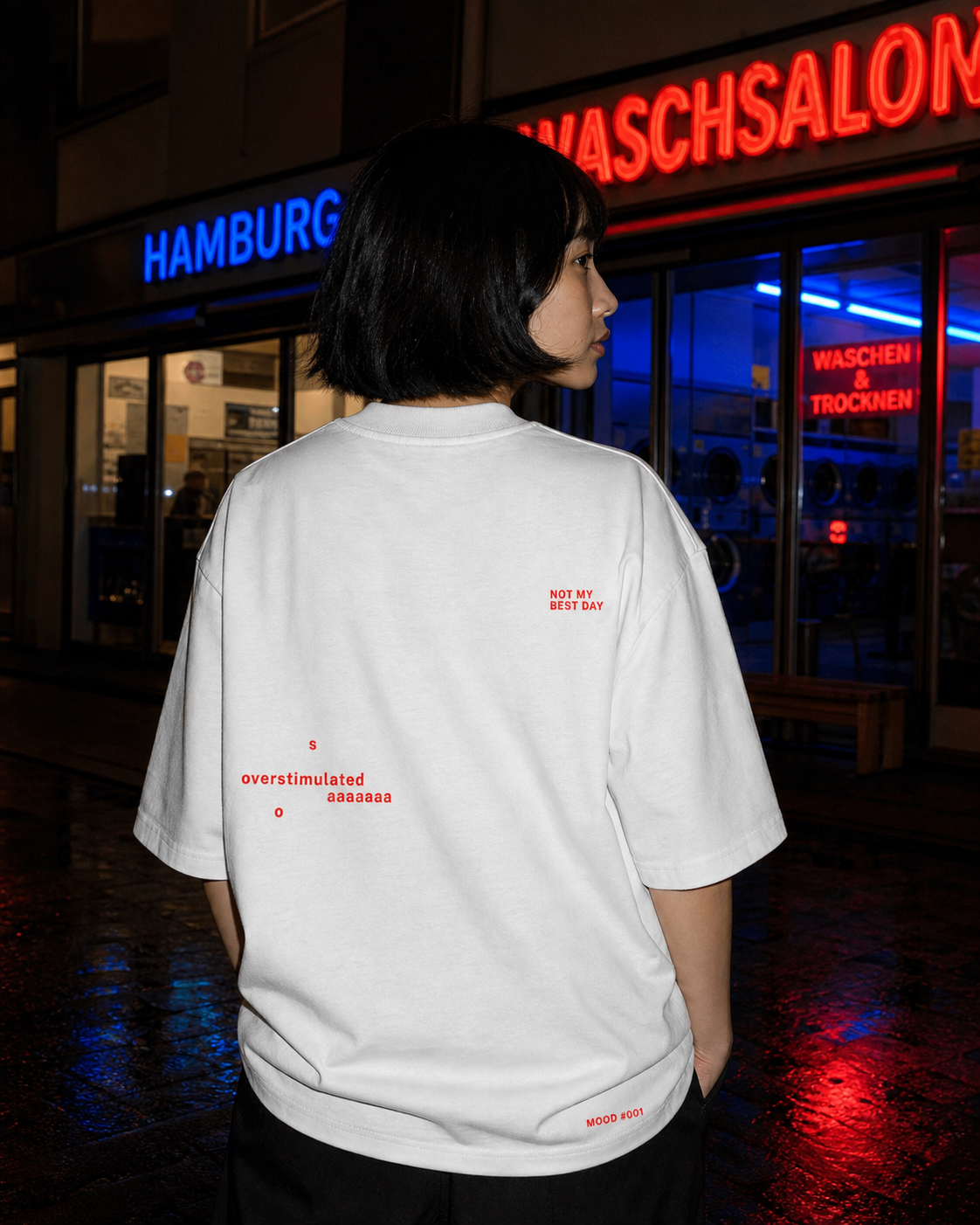 overstimulated. — night laundromat flash editorial